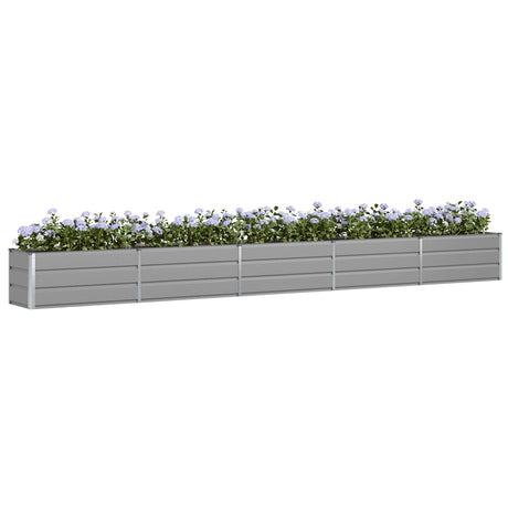 Vidaxl plantenbak lichtgrijs 480 x 50 x 45 cm gegalvaniseerd staal