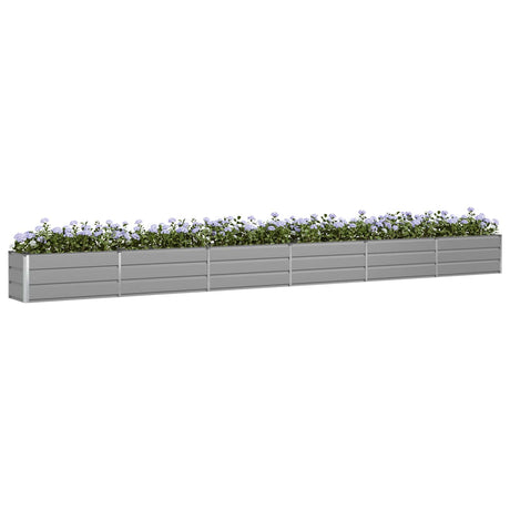 Vidaxl plantenbak lichtgrijs 580 x 50 x 45 cm gegalvaniseerd staal