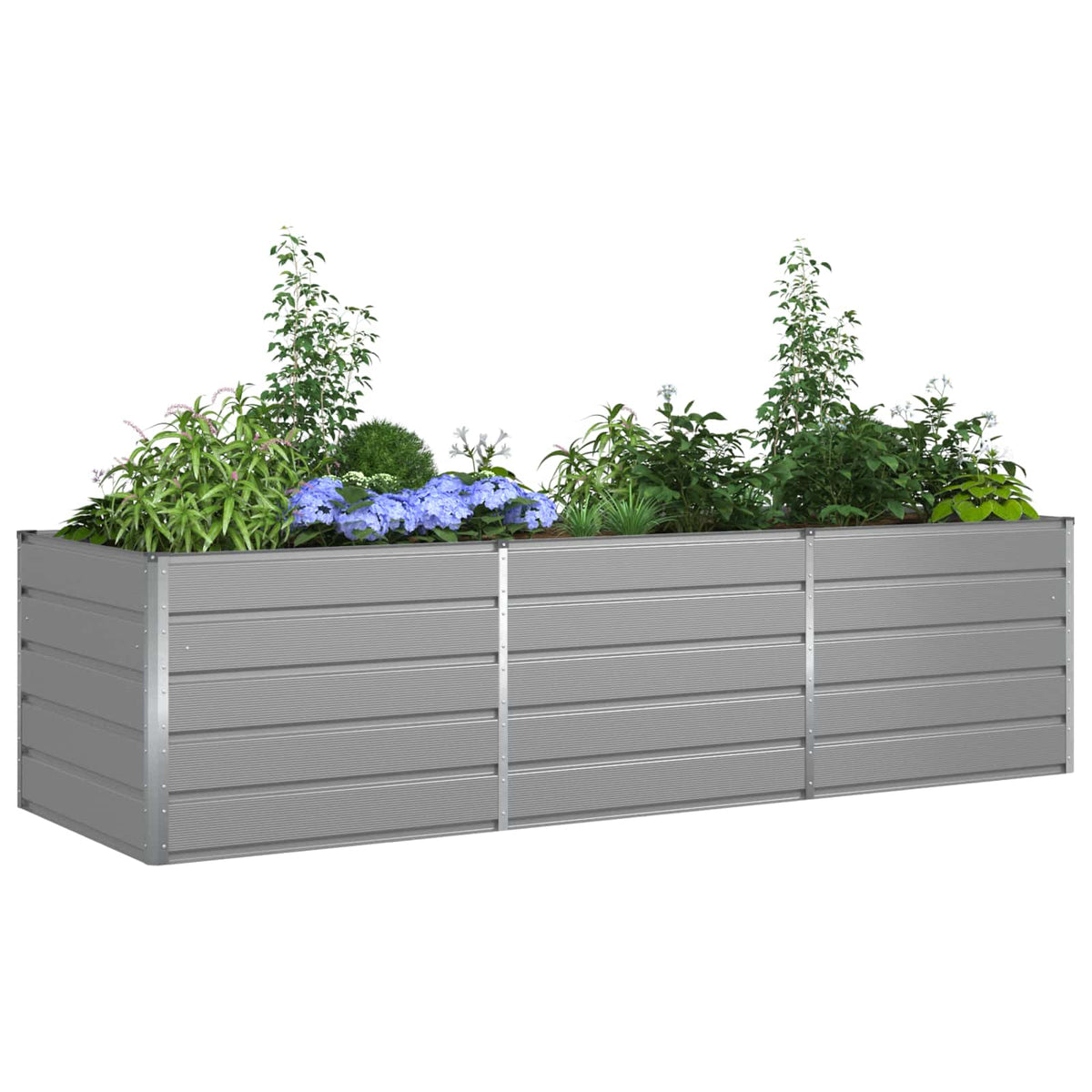 Vidaxl plantenbak lichtgrijs 290 x 100 x 75 cm gegalvaniseerd staal