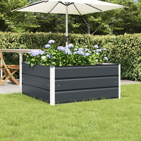 Vidaxl plantenbak antraciet 100 x 100 x 45 cm staal