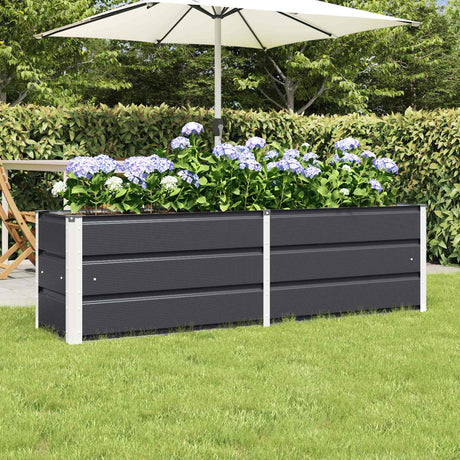 Vidaxl plantenbak antraciet 160 x 40 x 45 cm staal