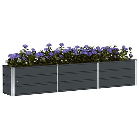 Vidaxl plantenbak antraciet 240 x 40 x 45 cm staal