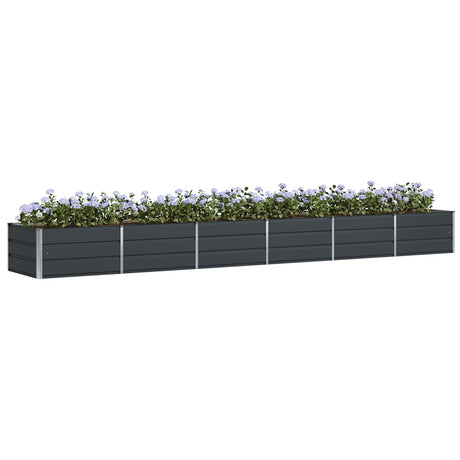 Vidaxl plantenbak antraciet 480 x 80 x 45 cm staal