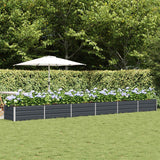 Vidaxl plantenbak antraciet 600 x 80 x 45 cm staal