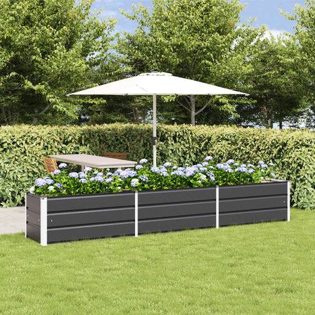 Vidaxl plantenbak antraciet 290 x 50 x 45 cm gegalvaniseerd staal