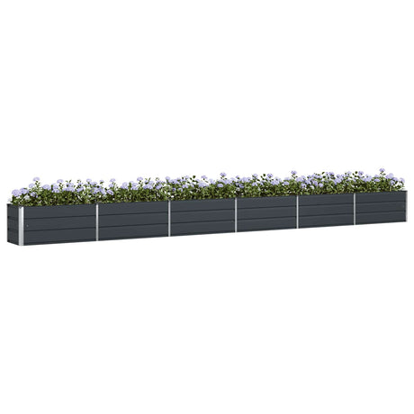 Vidaxl plantenbak antraciet 580 x 50 x 45 cm gegalvaniseerd staal