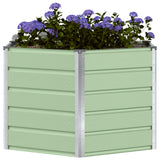 Vidaxl plantenbak pastel groen 129 x 129 x 75 cm staal