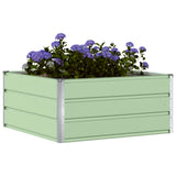 Vidaxl plantenbak pastelgroen 100 x 100 x 45 cm staal