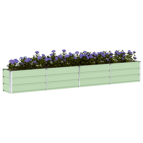 Vidaxl plantenbak groen 320 x 40 x 45 cm staal