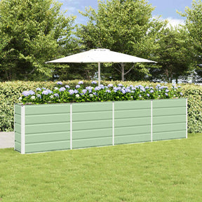 Vidaxl plantenbak groen 320 x 40 x 75 cm staal