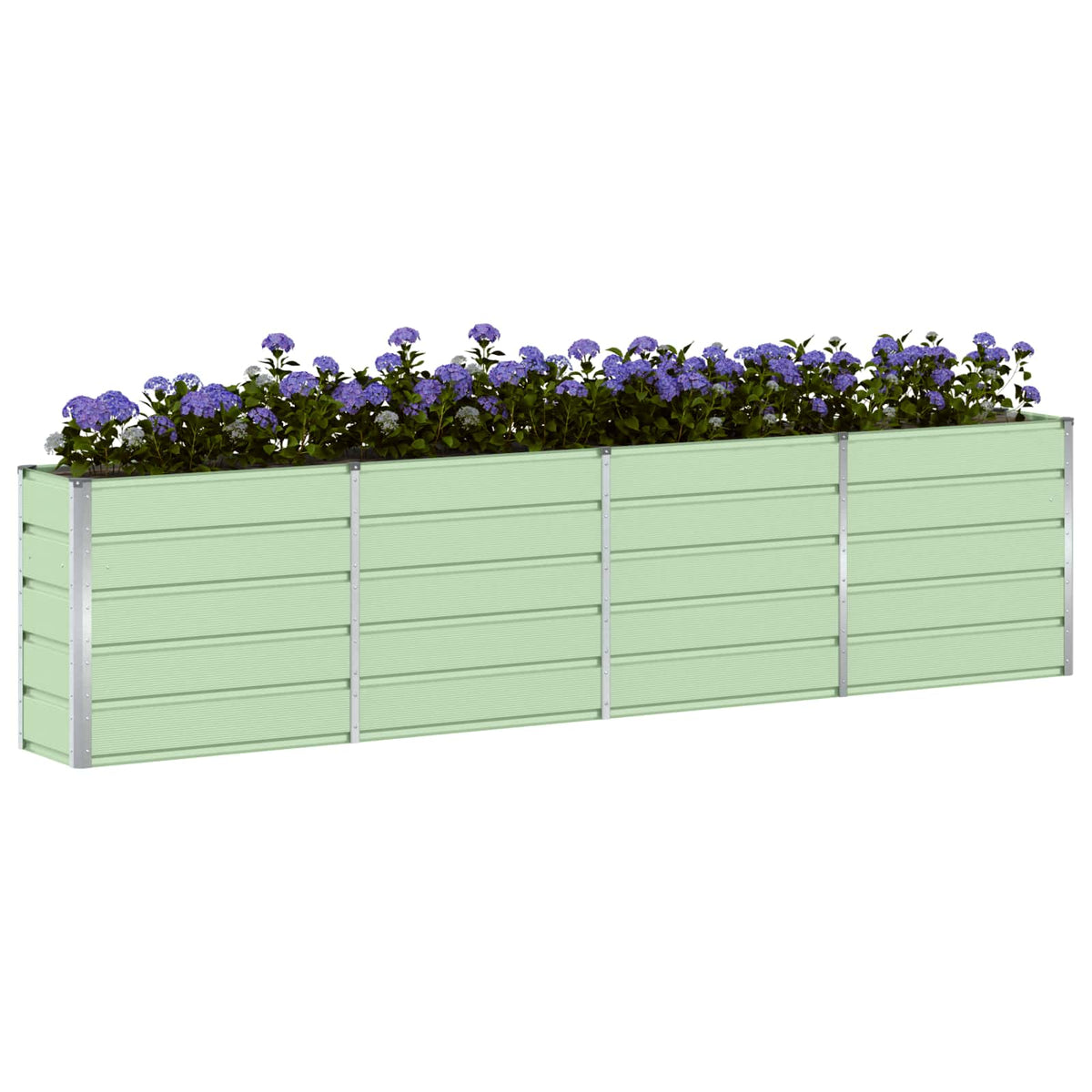 Vidaxl plantenbak groen 320 x 40 x 75 cm staal