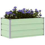 Vidaxl plantenbak pastelgroen 100 x 50 x 45 cm gegalvaniseerd staal