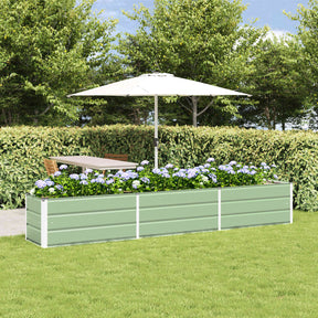 Vidaxl plantenbak pastelgroen 290 x 50 x 45 cm gegalvaniseerd staal