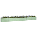 Vidaxl plantenbak pastelgroen 580 x 50 x 45 cm gegalvaniseerd staal