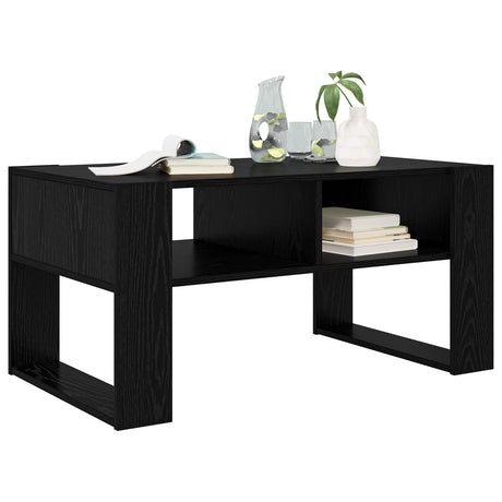 Vidaxl salontafel zwart eiken 92 x 53 x 45 cm bewerkt hout