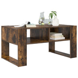 Vidaxl salontafel gerookt eiken 92 x 53 x 45 cm bewerkt hout