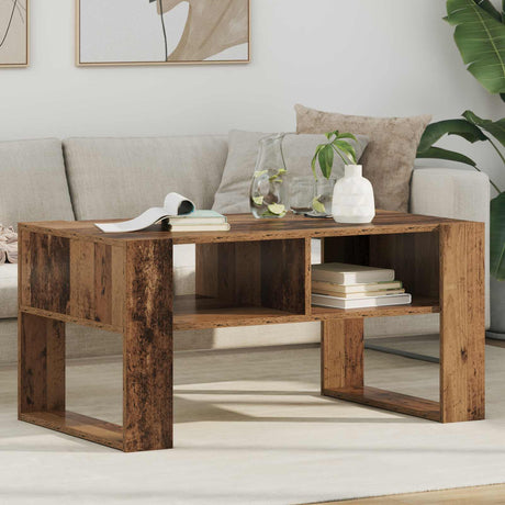 Vidaxl salontafel oudhout 92 x 53 x 45 cm bewerkt hout