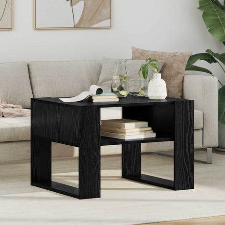 Vidaxl salontafel zwart eiken 66 x 53 x 45 cm bewerkt hout