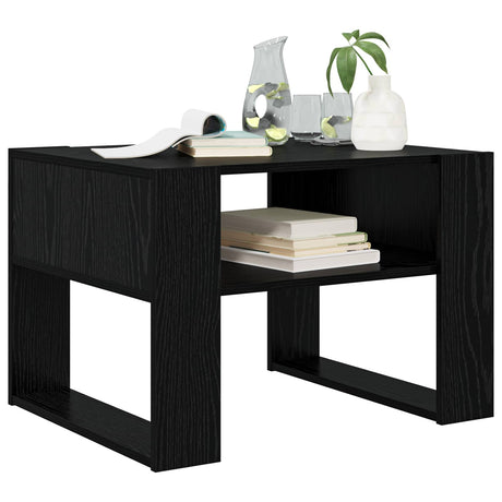 Vidaxl salontafel zwart eiken 66 x 53 x 45 cm bewerkt hout