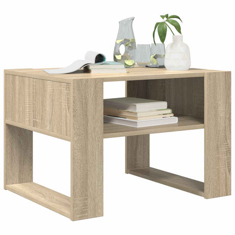 Vidaxl salontafel sonoma eiken 66 x 53 x 45 cm bewerkt hout