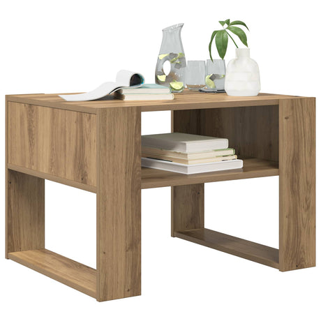 Vidaxl salontafel artisan eiken 66 x 53 x 45 cm bewerkt hout