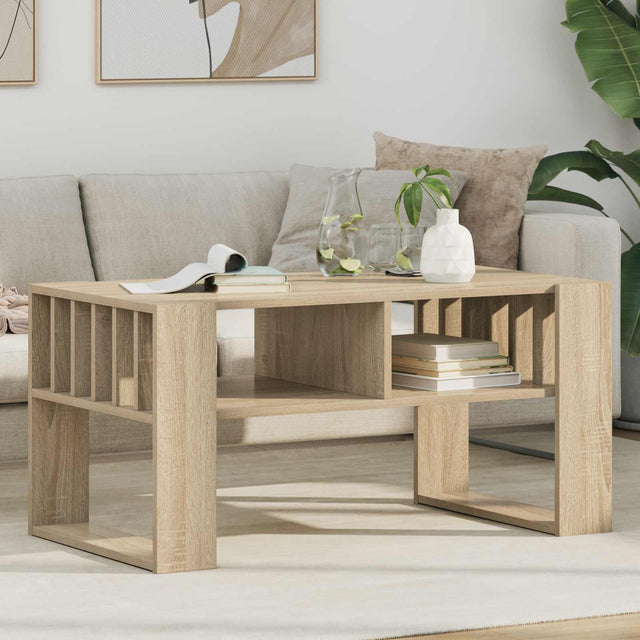 Vidaxl salontafel sonoma eiken 92 x 49,5 x 45 cm bewerkt hout