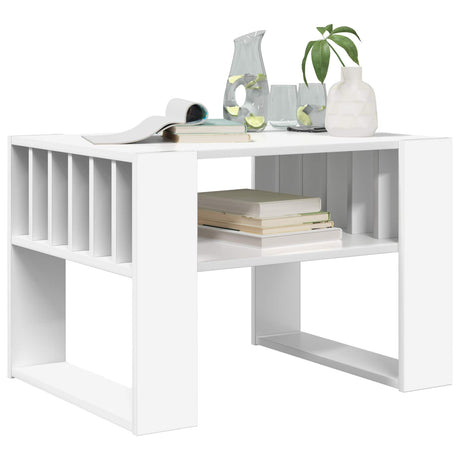 Vidaxl salontafel wit 66 x 49,5 x 45 cm bewerkt hout