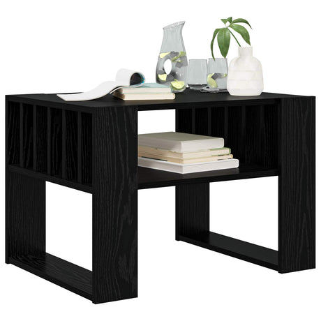 Vidaxl salontafel zwart eiken 66 x 49,5 x 45 cm bewerkt hout
