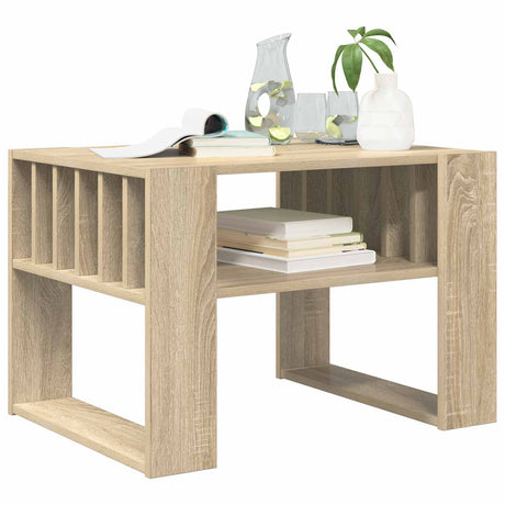 Vidaxl salontafel sonoma eiken 66 x 49,5 x 45 cm bewerkt hout