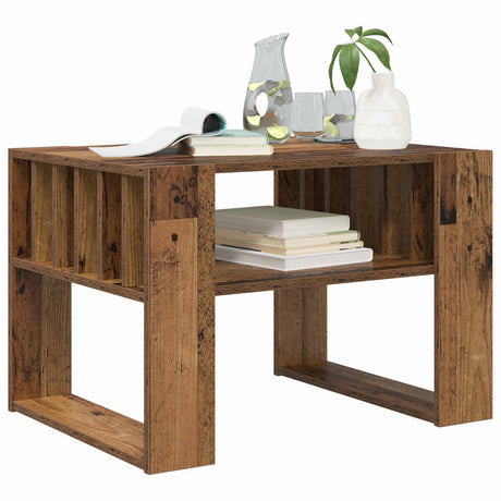 Vidaxl salontafel oudhout 66 x 49,5 x 45 cm bewerkt hout