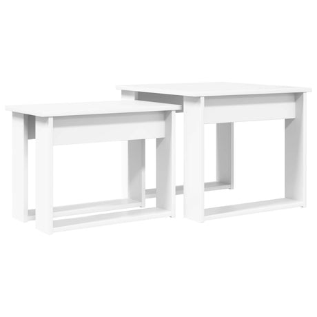 Vidaxl koffietafel set 2 st wit 50 x 52 x 42 cm bewerkt hout