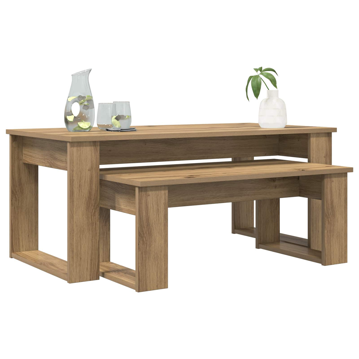 Vidaxl koffietafel set 2 st artisan eiken 100 x 50 x 42 cm