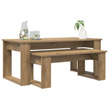 Vidaxl koffietafel set 2 st artisan eiken 100 x 50 x 42 cm