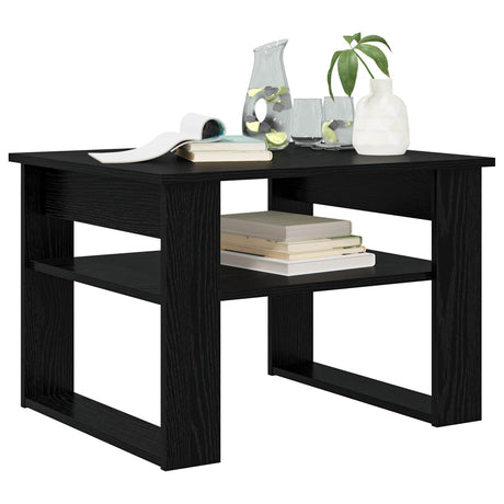 Vidaxl salontafel zwart eiken 64 x 54 x 44 cm bewerkt hout