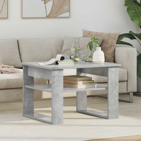 Vidaxl salontafel beton grijs 64 x 54 x 44 cm bewerkt hout