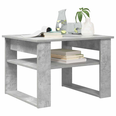 Vidaxl salontafel beton grijs 64 x 54 x 44 cm bewerkt hout