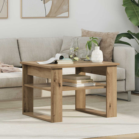 Vidaxl salontafel artisan eiken 64 x 54 x 44 cm bewerkt hout