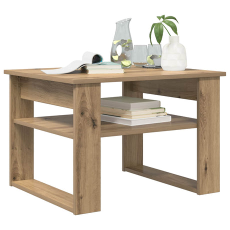 Vidaxl salontafel artisan eiken 64 x 54 x 44 cm bewerkt hout