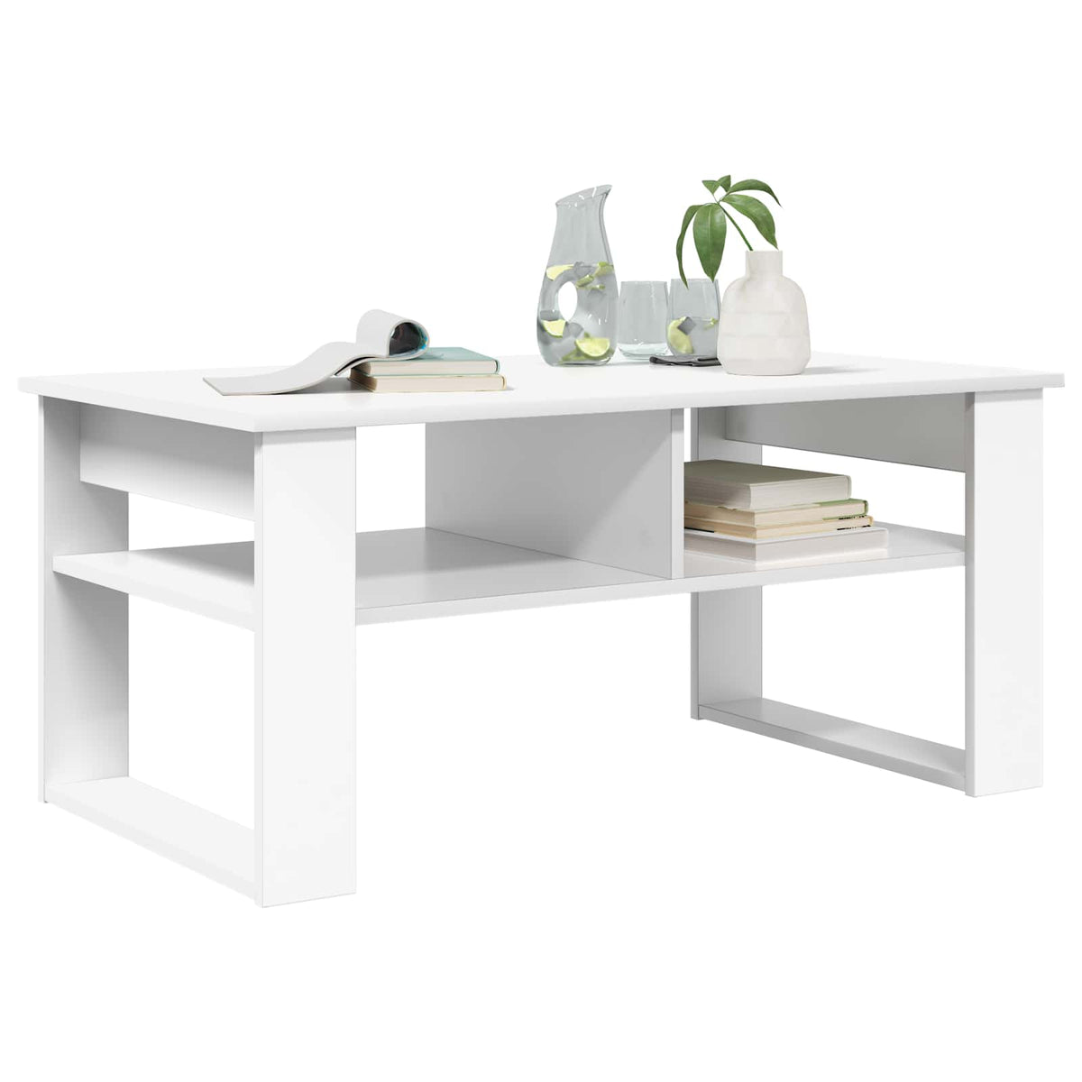 Vidaxl salontafel wit 96 x 54 x 44 cm bewerkt hout