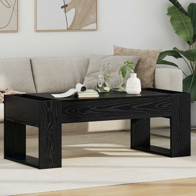 Vidaxl salontafel zwart eiken 110 x 50 x 41 cm bewerkt hout