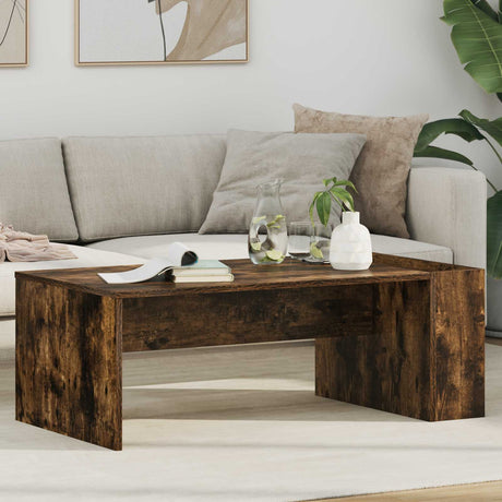 Vidaxl salontafel gerookt eiken 95 x 50 x 34 cm bewerkt hout