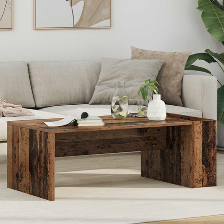 Vidaxl salontafel oudhout 95 x 50 x 34 cm bewerkt hout