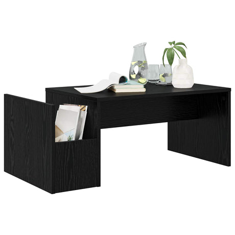 Vidaxl salontafel zwart eiken 90 x 45 x 35 cm bewerkt hout