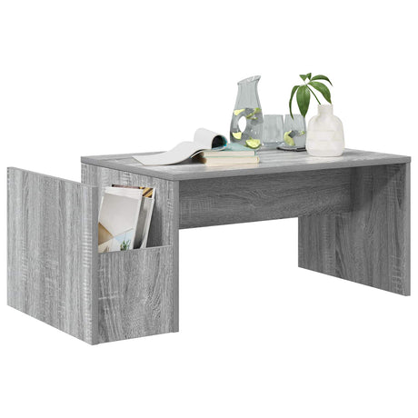 Vidaxl salontafel grijs sonoma 90 x 45 x 35 cm bewerkt hout