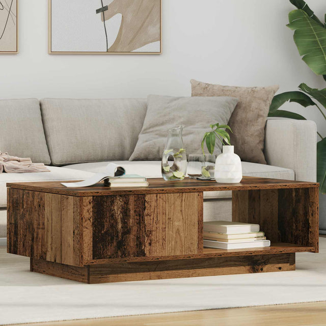 Vidaxl salontafel oudhout 95 x 55 x 31 cm bewerkt hout