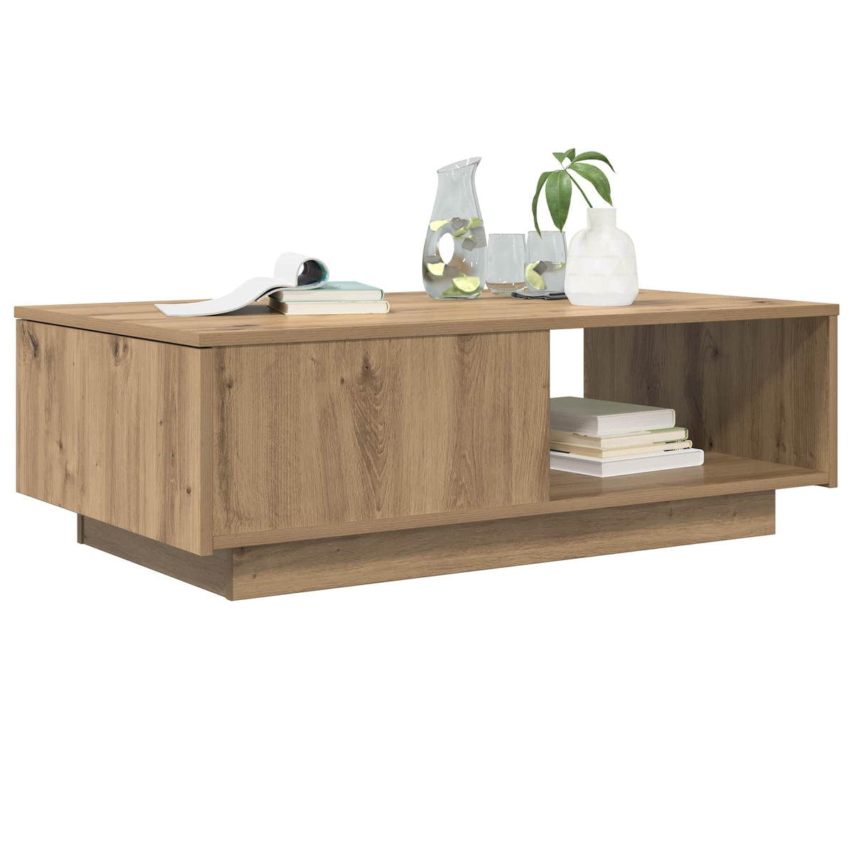 Vidaxl salontafel artisan eiken 95 x 55 x 31 cm bewerkt hout