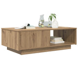 Vidaxl salontafel artisan eiken 95 x 55 x 31 cm bewerkt hout