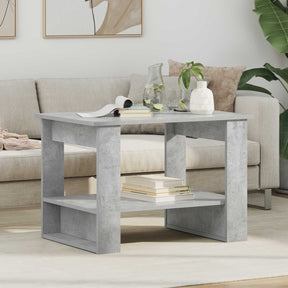 Vidaxl salontafel beton grijs 72 x 50 x 50 cm bewerkt hout
