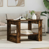 Vidaxl salontafel gerookt eiken 72 x 50 x 50 cm bewerkt hout
