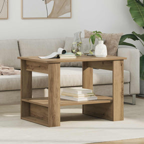 Vidaxl salontafel artisan eiken 72 x 50 x 50 cm bewerkt hout